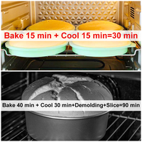 Silikonowe warstwowe ciasto okrągły kształt formy naczynia kuchenne do pieczenia DIY desery forma do pieczenia mus ciasto formy blacha do pieczenia narzędzia 5